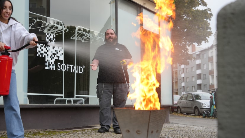 Brandschutz Ausbildung mit Feuerlöscher