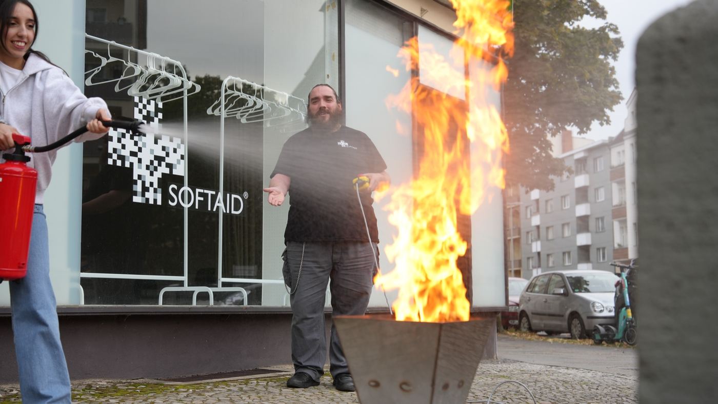 Brandschutz Ausbildung mit Feuerlöscher